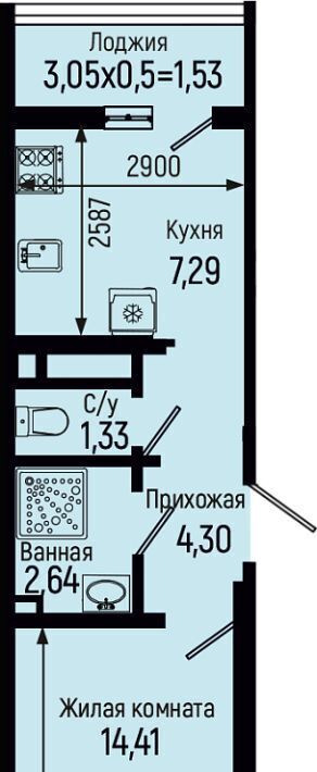 квартира р-н Туапсинский с Небуг Небугское сельское поселение, квартал Спортивный фото 1