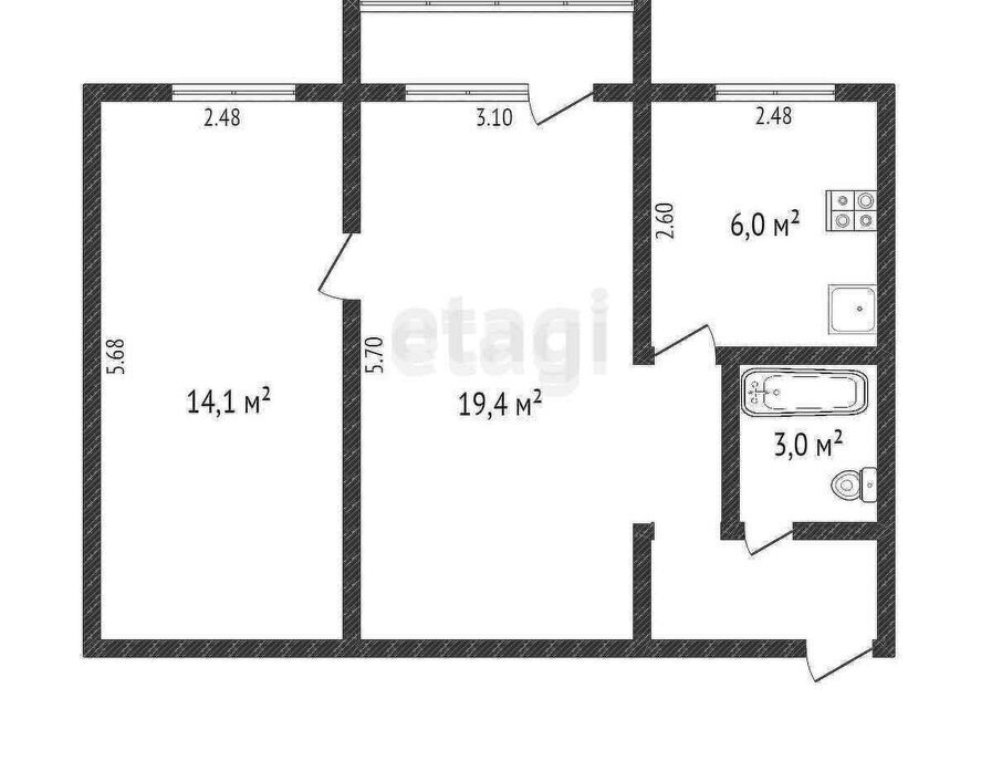 квартира г Салават б-р Юлаева 39 фото 18