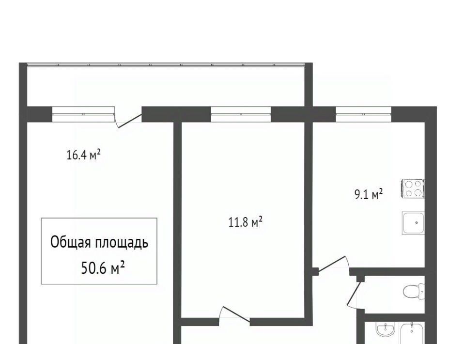 квартира р-н Томский д Кисловка мкр Северный ул. Анны Ахматовой, 1 фото 12