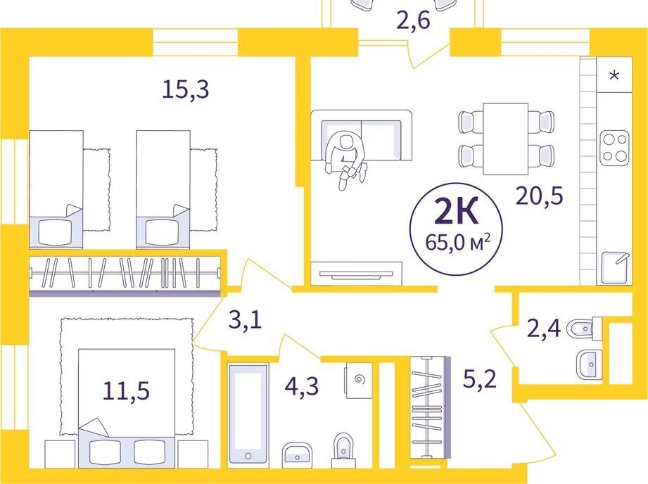 квартира г Екатеринбург Уралмаш улица 22-го Партсъезда, 5 фото 1