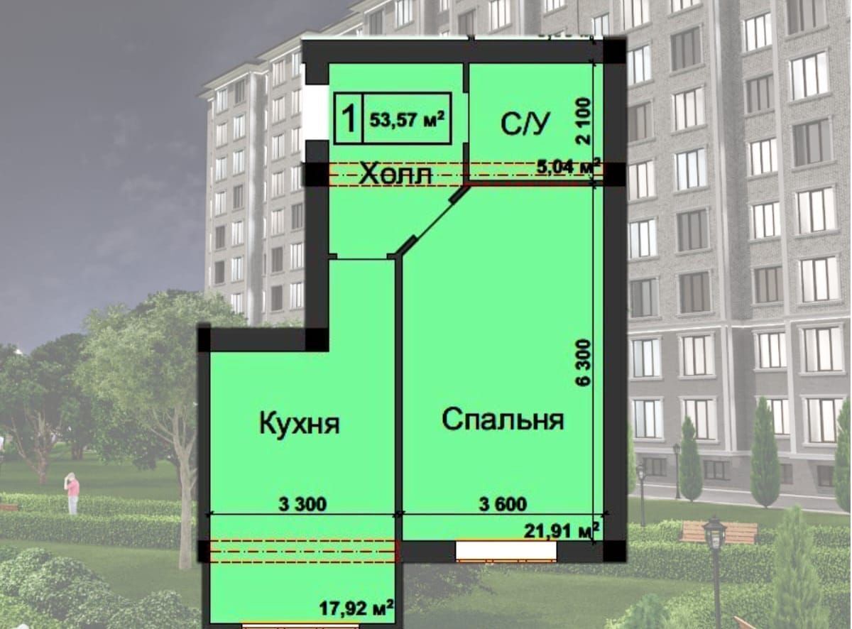 квартира г Нальчик Горная ул Ватутина 29б блок Ж фото 1