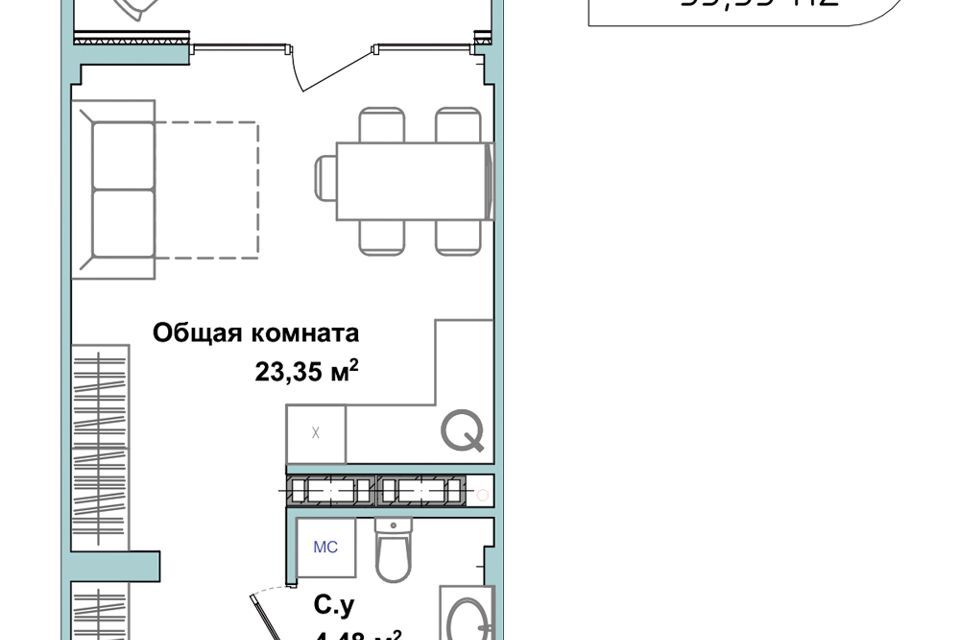 квартира г Севастополь ул Летчиков 10 Гагаринский, к 3-3 фото 1