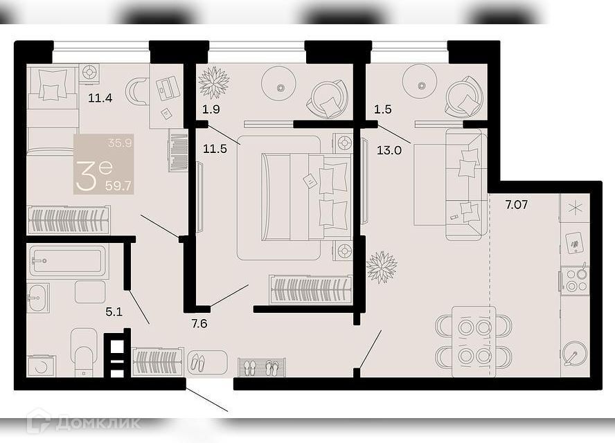 квартира г Краснодар ул Красная 35 Краснодар городской округ фото 6