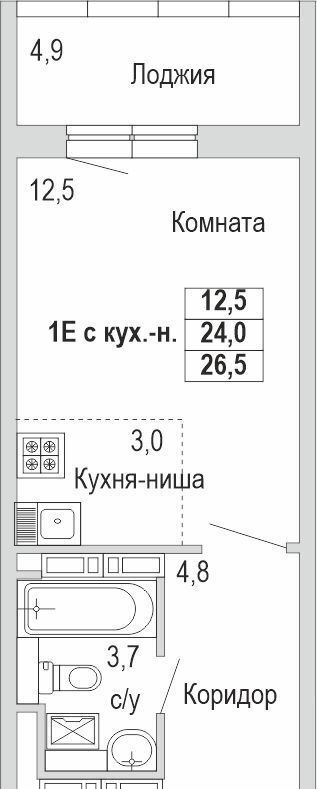 квартира г Набережные Челны р-н Комсомольский ул Карманова 45 ЖК "Высота 45" Сидоровка фото 3