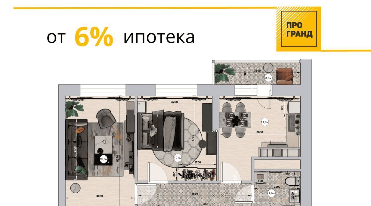 квартира г Кемерово р-н Ленинский пр-кт Ленинградский 53к/1 фото 1