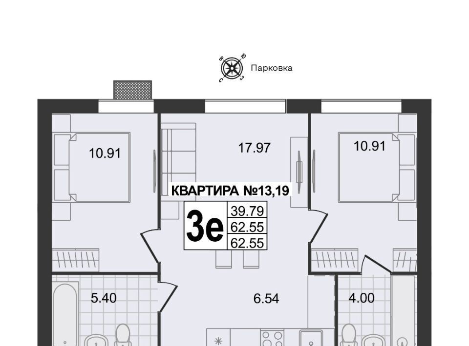 квартира г Муром ул 1-я Новослободская фото 1