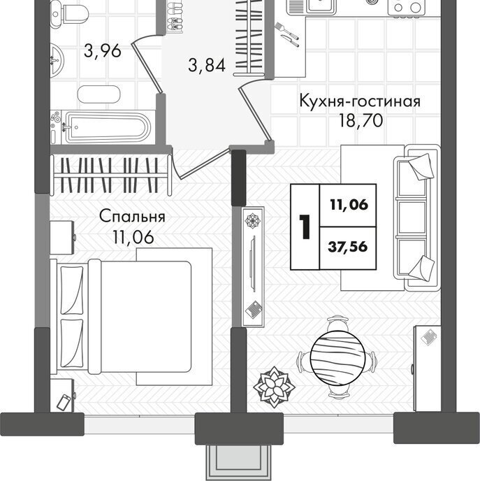 квартира г Краснодар р-н Прикубанский ул им. генерала Брусилова 1/3 5 лит фото 1