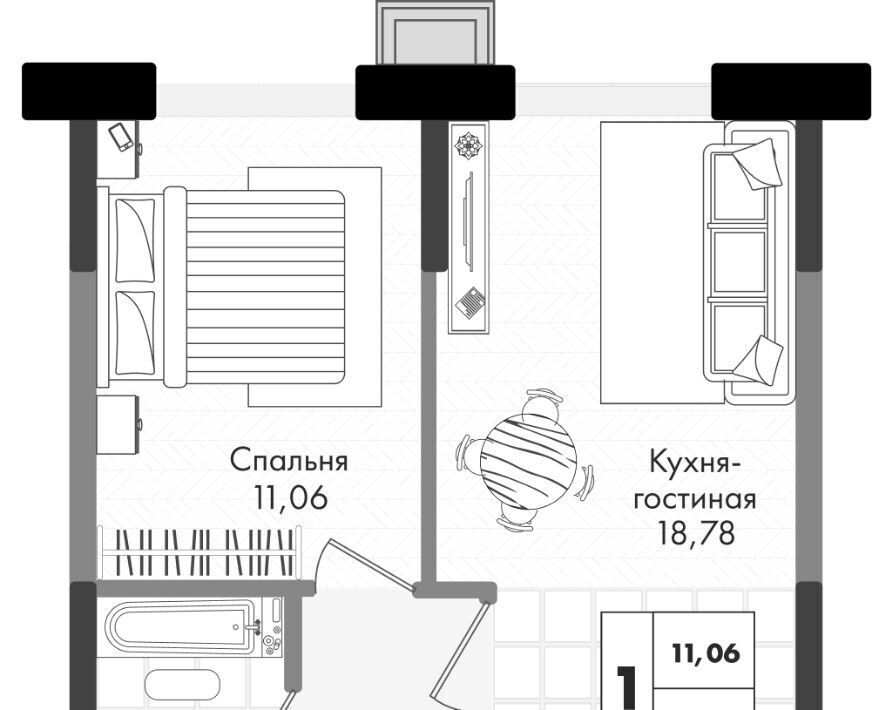 квартира г Краснодар р-н Прикубанский Жилой комплекс Зеленая тер. фото 1