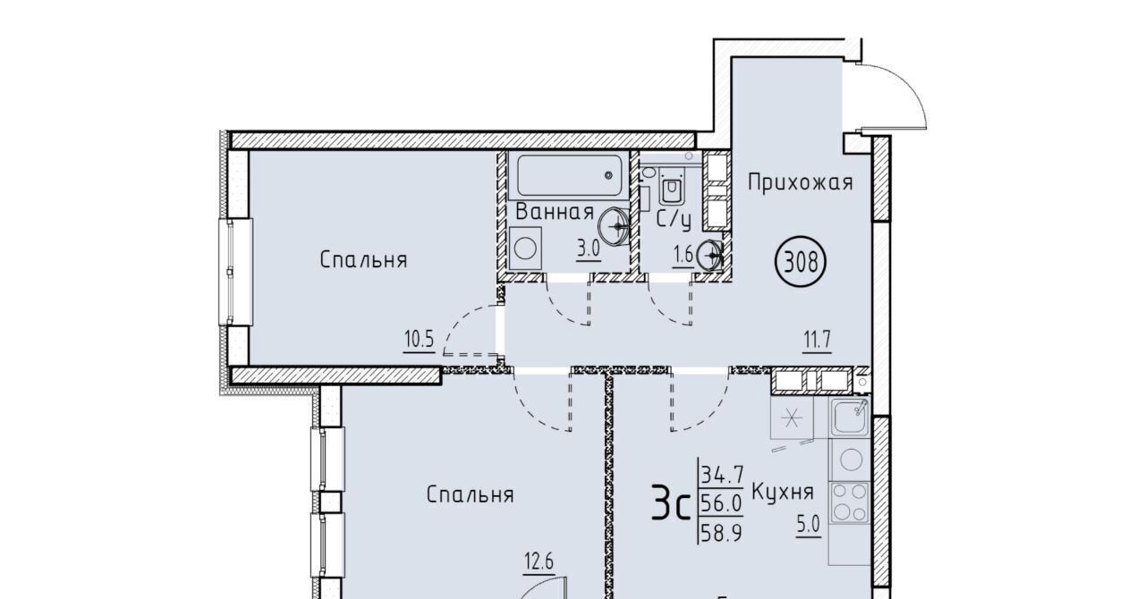 квартира г Энгельс р-н мкр Энгельс-9 городское поселение Энгельс фото 1