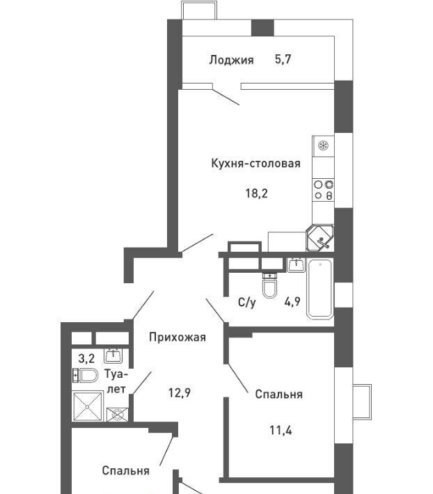 квартира г Воронеж р-н Железнодорожный ул Остужева 52/5 ЖК «Ключи CLUB» фото 1