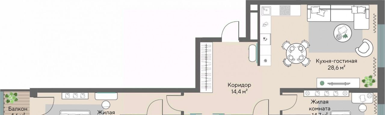 квартира г Екатеринбург ВИЗ ЖК «Нагорный» Площадь 1905 года, жилрайон фото 1