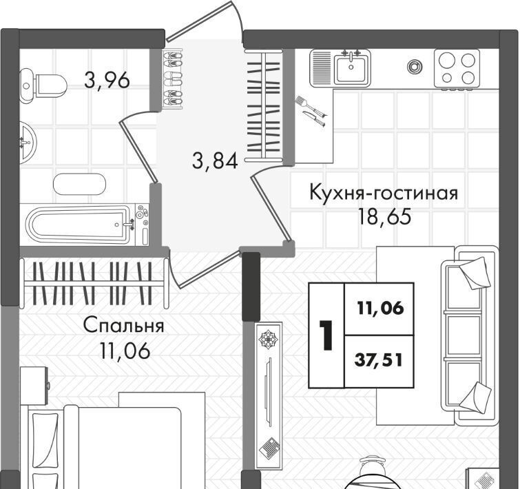 квартира г Краснодар р-н Прикубанский Жилой комплекс Зеленая тер. фото 1