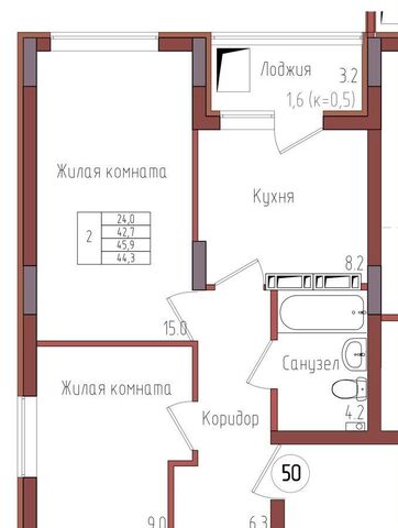 квартира г Калининград р-н Центральный ул Дубовая аллея 2 ЖК «Теодор Кроне» корп. 1, д. 3А фото