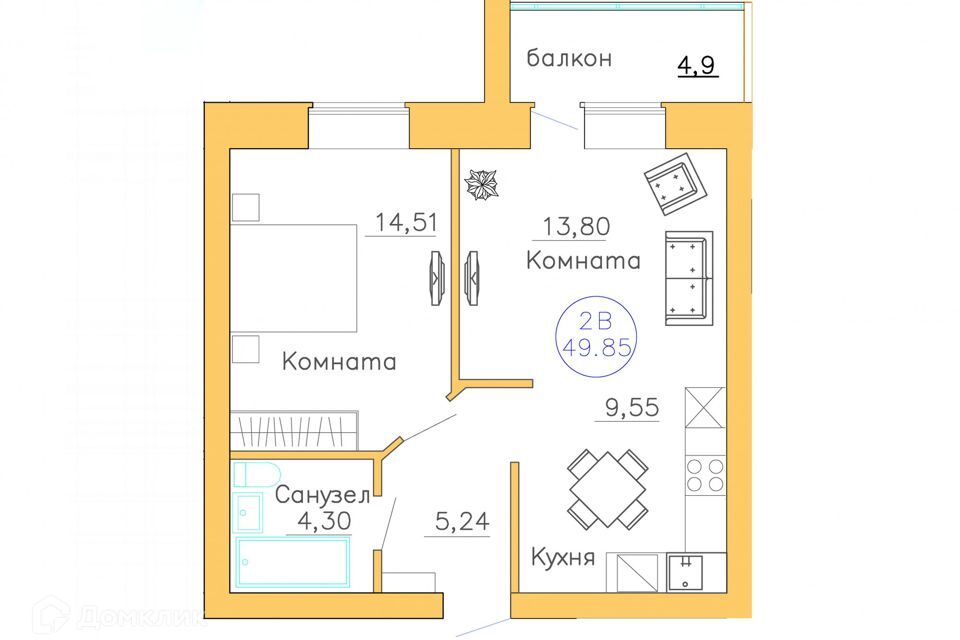 квартира р-н Тюменский п Московский Новая, 17 к 1 / Новая, 17 ст 2 фото 1