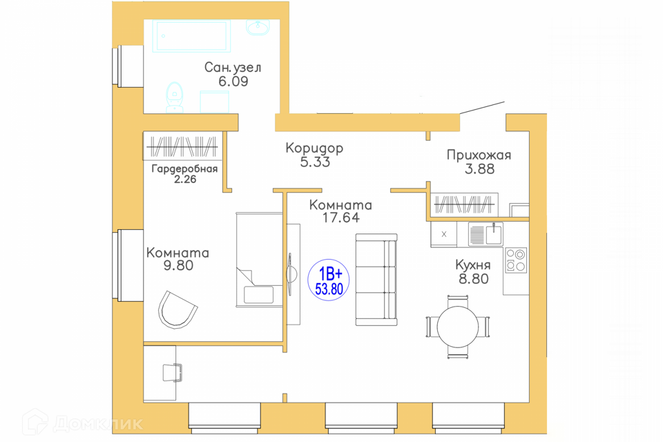 квартира р-н Тюменский п Московский Новая, 17 к 1 / Новая, 17 ст 2 фото 1