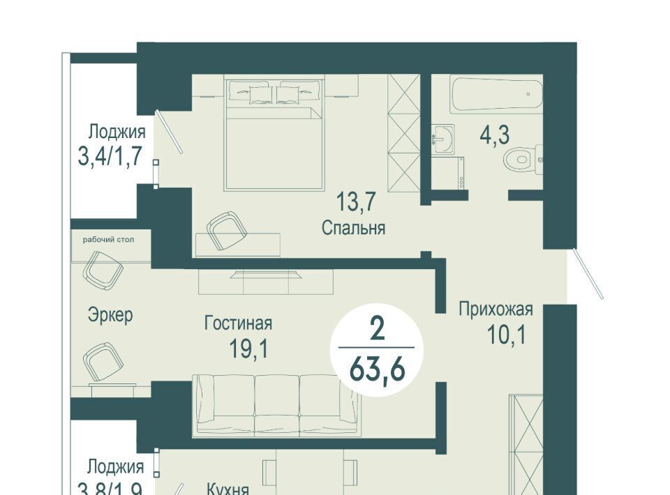 квартира г Красноярск р-н Советский ул Авиаторов 18 фото 1