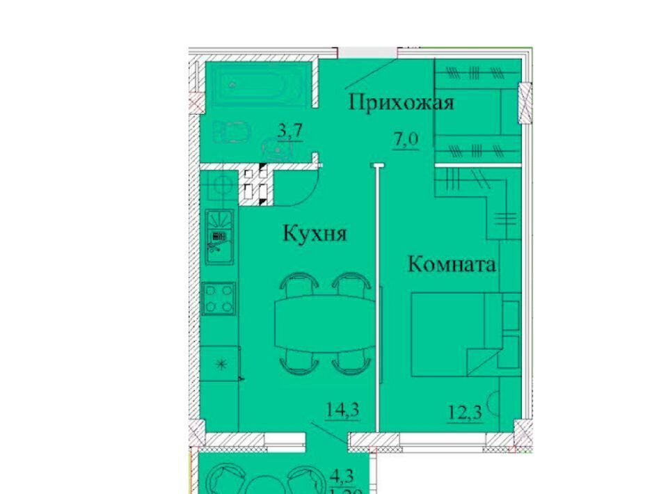 квартира г Иваново р-н Фрунзенский ул 2-я Первомайская 46 фото 1