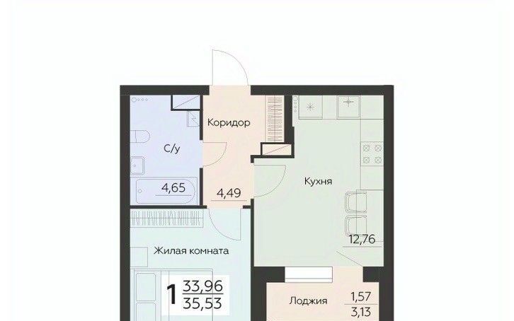 квартира г Воронеж р-н Левобережный ул Ленинградская 29б фото 1