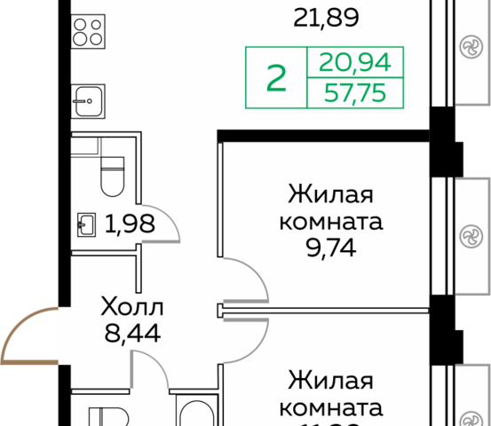 квартира пр-кт Новомытищинский 2б городской округ Мытищи фото