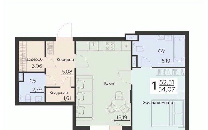 квартира г Воронеж р-н Левобережный ЖК "Заря",ЖК "Заря","Заря" фото 1