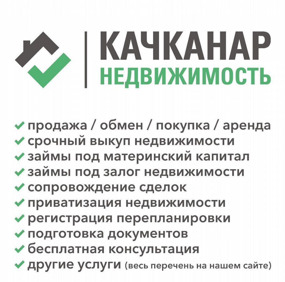 комната г Качканар Качканарский г. о., мкр-н 6А, 13 фото 11