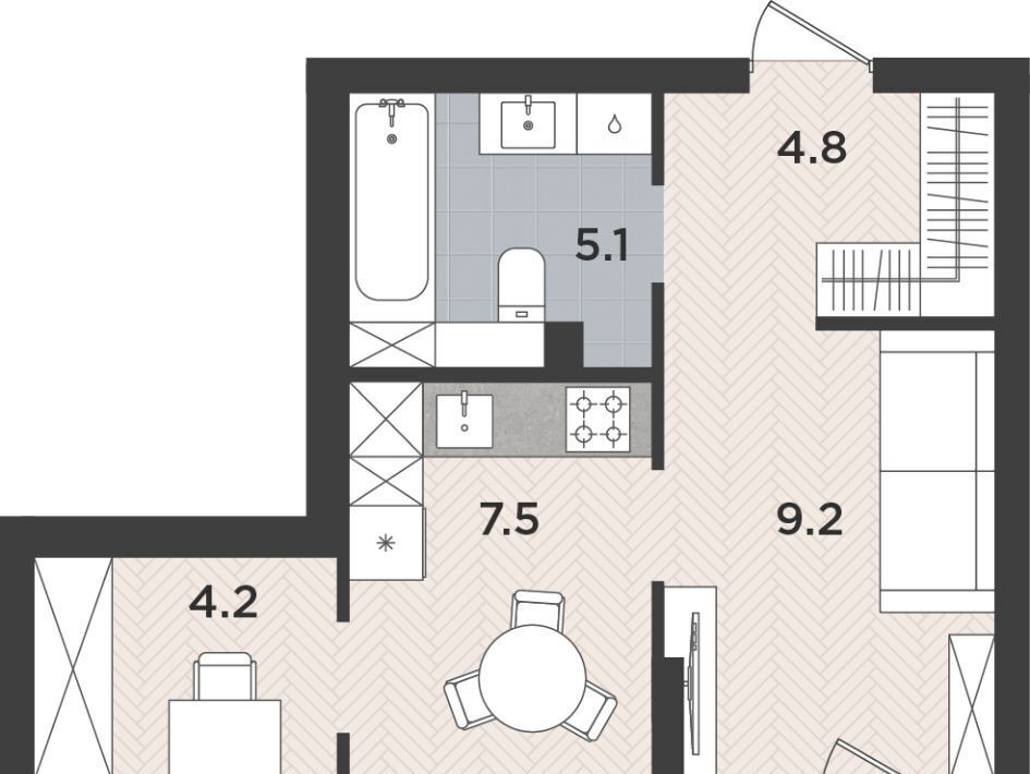 квартира г Калининград р-н Московский ул Тихорецкая 16ак/3 фото 1