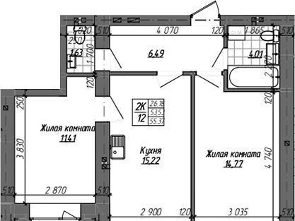 квартира г Новосибирск метро Площадь Гарина-Михайловского ул Дмитрия Шамшурина блок-секция 1 фото 1