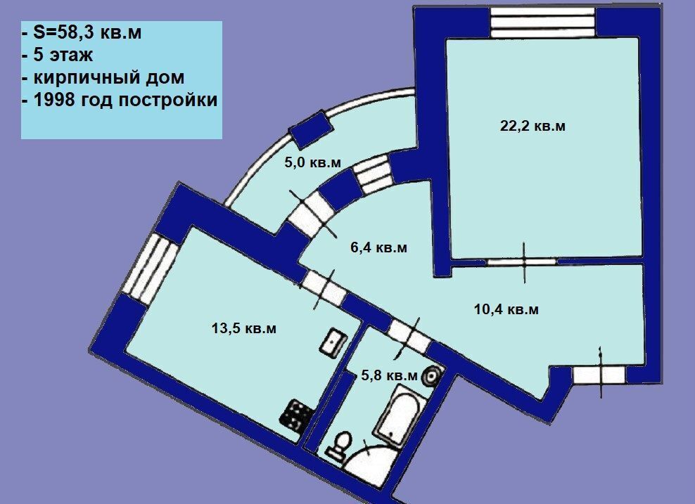 квартира г Тюмень р-н Центральный ул Свердлова 1 фото 10