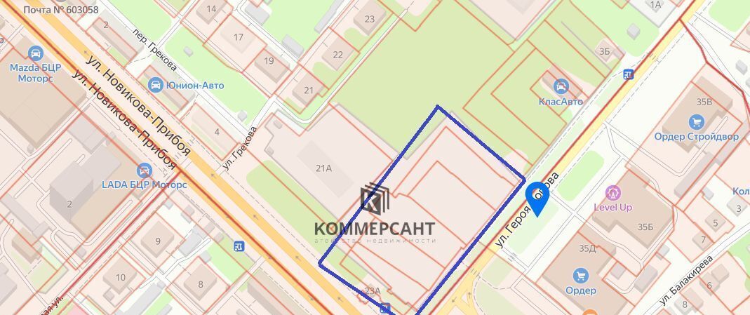 земля г Нижний Новгород Двигатель Революции ул Новикова-Прибоя 23 фото 4