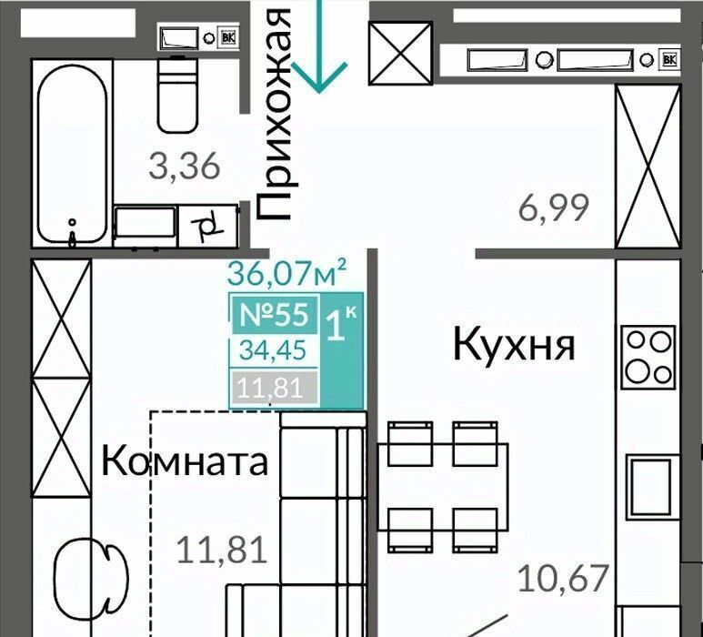 квартира г Симферополь Крымская Роза ул Александра Захарченко фото 1