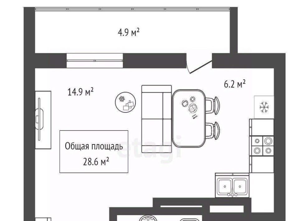 квартира г Новосибирск Берёзовая роща ул Фрунзе с 1 фото 16