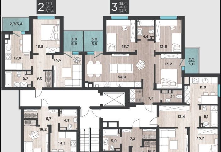 квартира г Калининград р-н Ленинградский ул Большая Окружная 3-я 243 фото 2