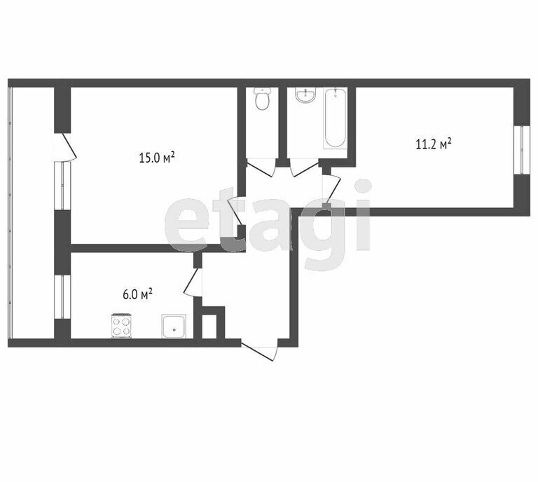 квартира г Набережные Челны р-н Комсомольский ЗЯБ ул им Комарова 17 фото 22