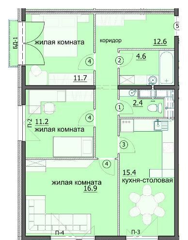 квартира г Пенза р-н Октябрьский ул Яшиной 8 ЖК «Лугометрия» Октябрьский район фото 2