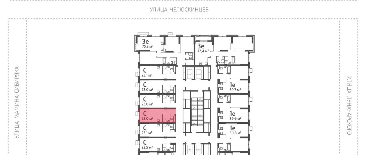 квартира г Екатеринбург Уральская Центральный ЖК «Азина 16» жилрайон фото 2