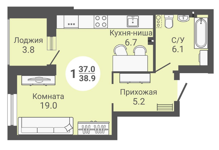 квартира г Новосибирск р-н Кировский ул Петухова 170 Новосибирск городской округ фото 3