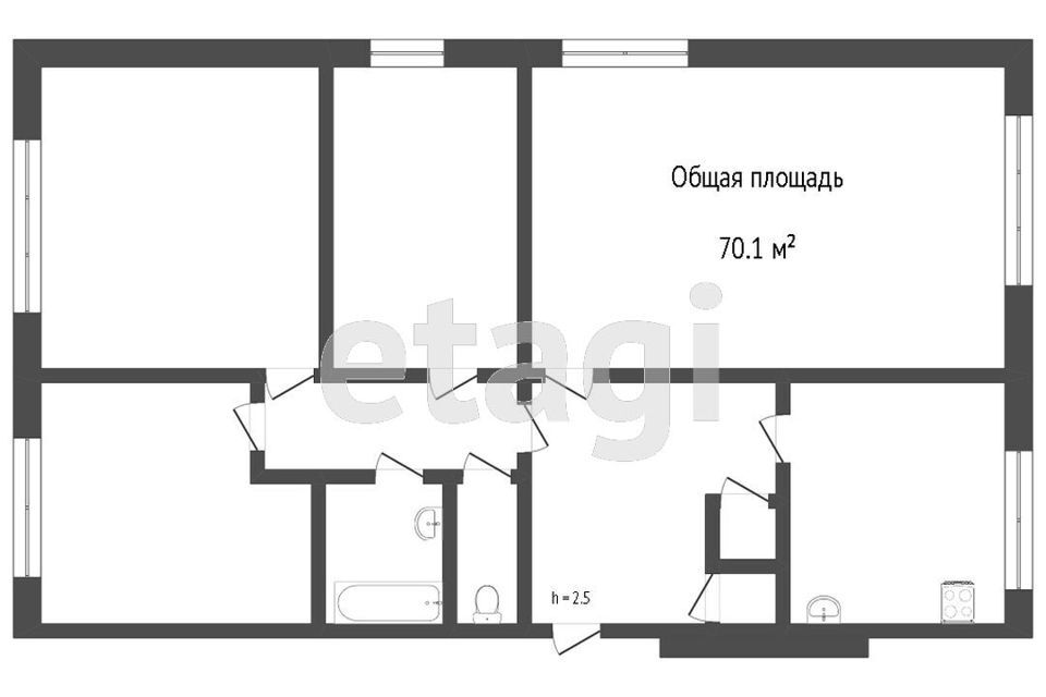 квартира г Томск р-н Октябрьский ул Айвазовского 33 Томский район фото 6