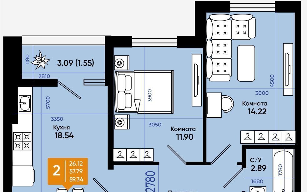 квартира г Батайск ул Комсомольская 133к/1 фото 1