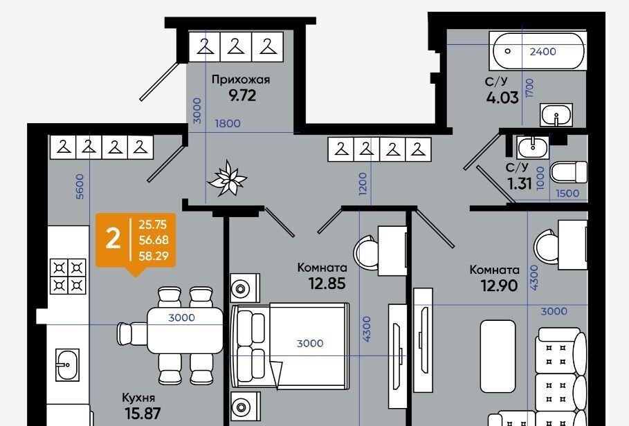 квартира г Батайск ул Комсомольская 133к/2 фото 1