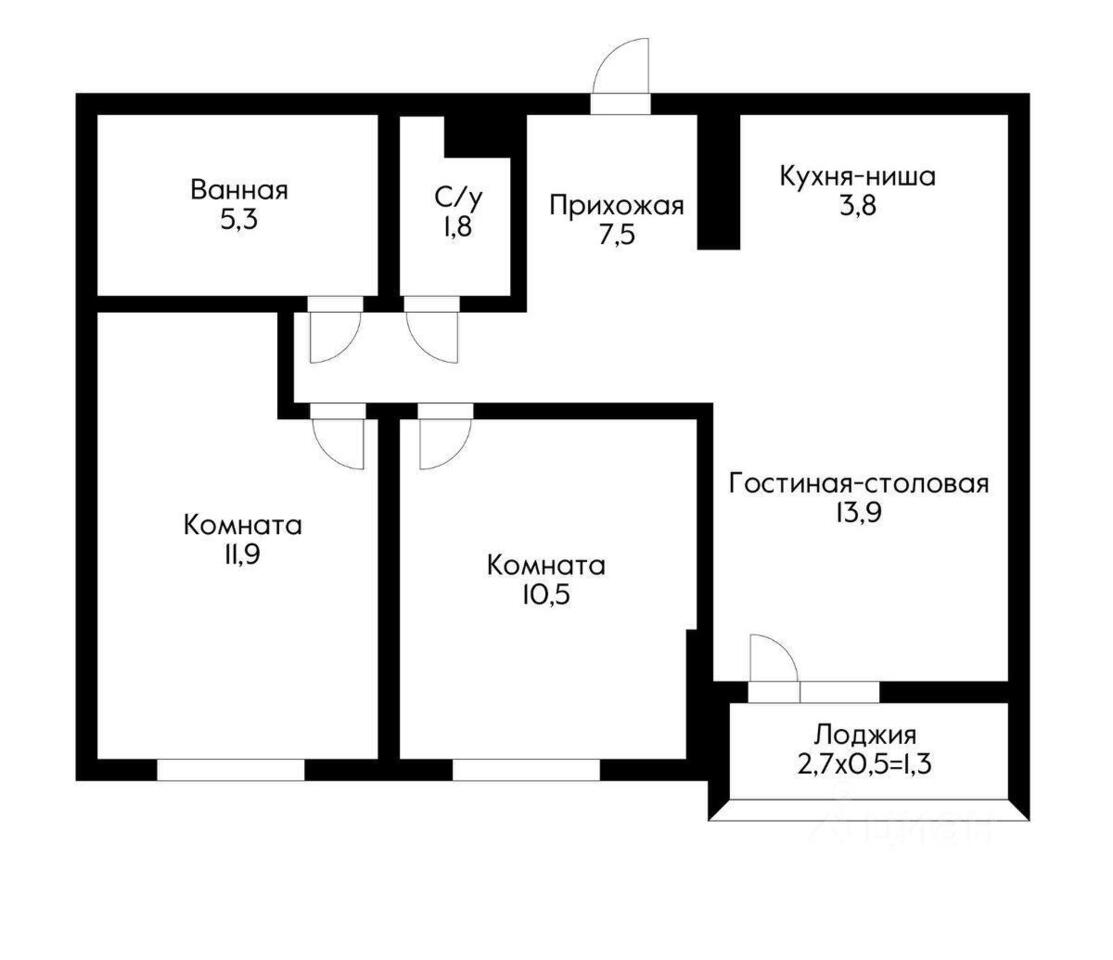 квартира г Краснодар р-н Прикубанский ул им. лётчика Позднякова 2/14 ЖК «Дыхание» фото 2