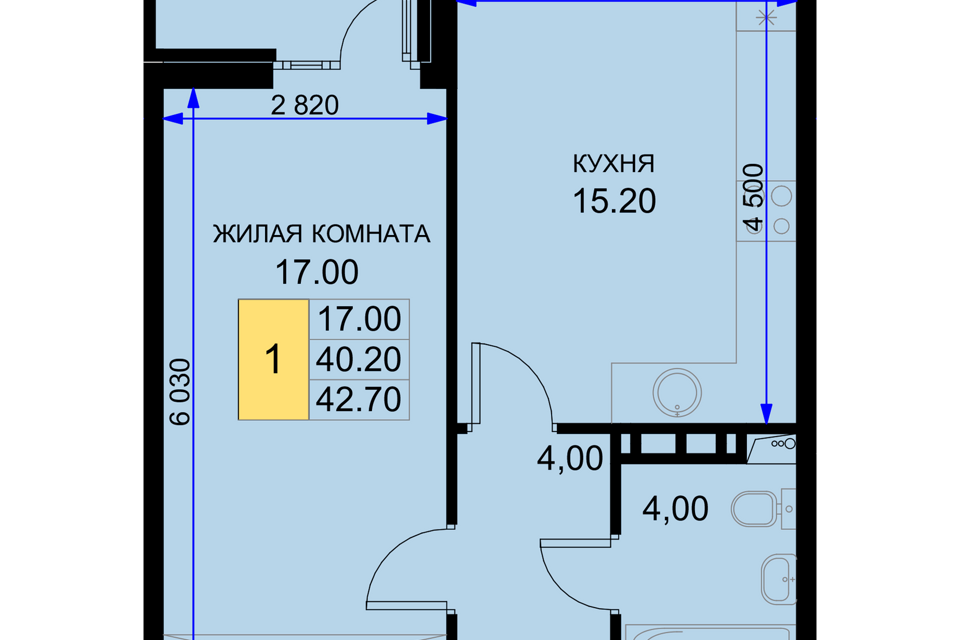 квартира р-н Динской п Южный ул Казачья 4/1 Южно-Кубанское сельское поселение фото 1