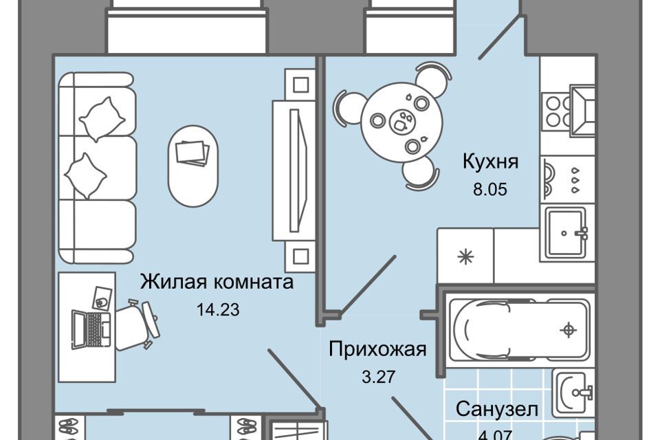 квартира г Киров р-н Ленинский ул Дмитрия Козулева 1 Киров городской округ фото 1