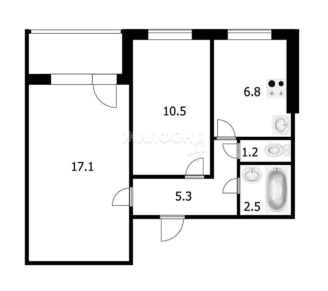 квартира г Новосибирск р-н Ленинский ул Тульская 270/4 Площадь Маркса фото 15