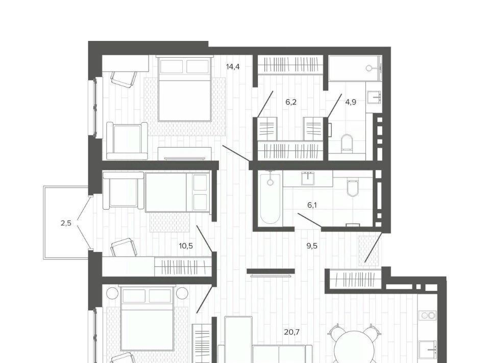 квартира г Барнаул р-н Центральный тракт Змеиногорский 35бк/3 фото 1