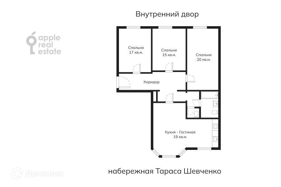 квартира г Москва наб Тараса Шевченко 3 Западный административный округ фото 1