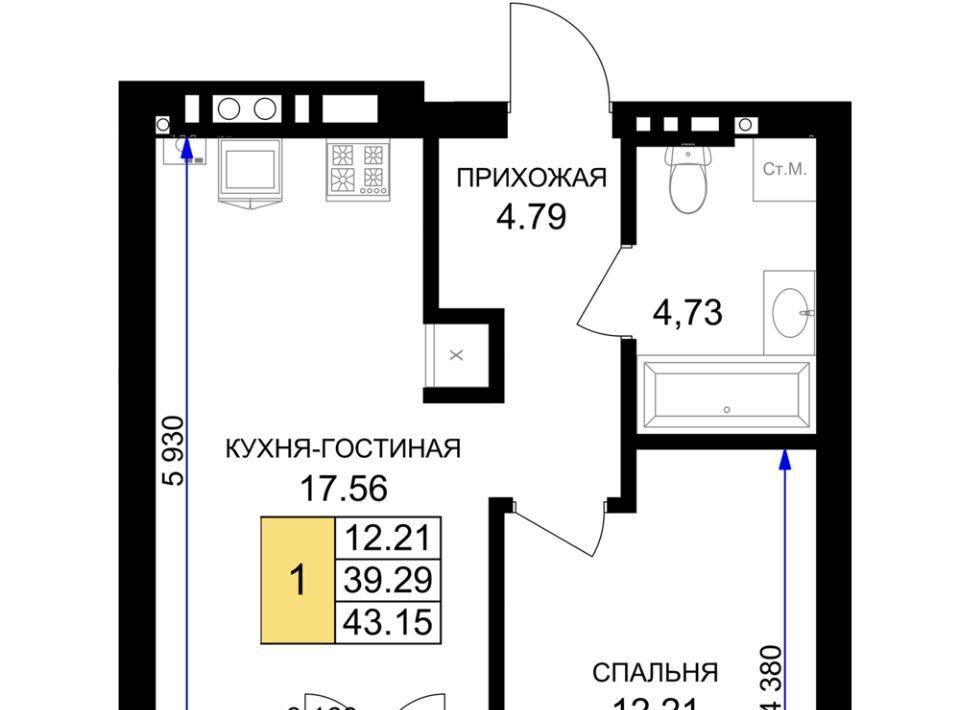 квартира р-н Гурьевский г Гурьевск ЖК «Включи» фото 1