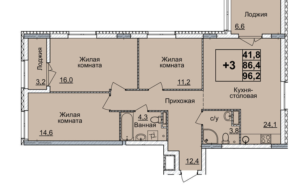 квартира г Нижний Новгород р-н Нижегородский Горьковская ЖК «Горизонты Нижнего» фото 1