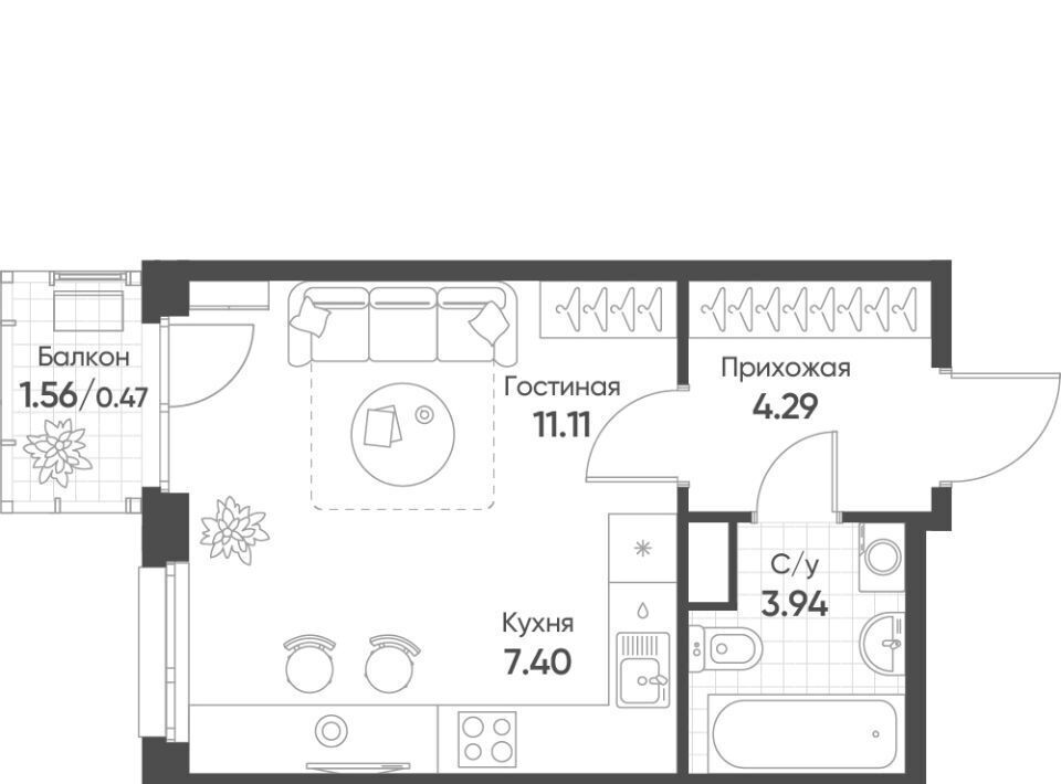 квартира г Казань Козья слобода ЖК Счастье в Казани фото 1