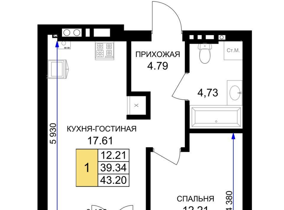 квартира р-н Гурьевский г Гурьевск ЖК «Включи» фото 1