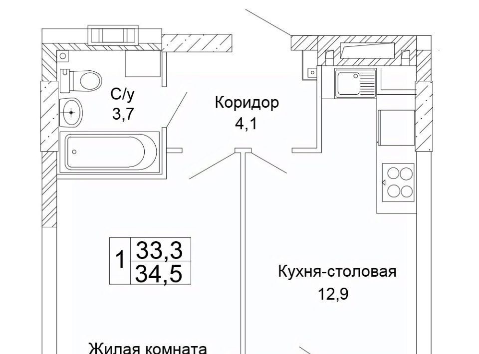 квартира г Волгоград р-н Кировский ЖК «Колизей» фото 1